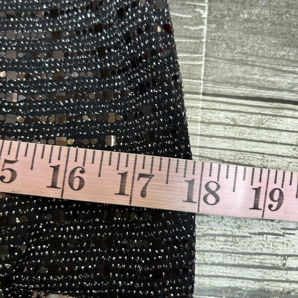 Enfocus Studio Glistening Black Beaded Stretchy Dress Size 8 Party Evening Event - Picture 7 of 8
